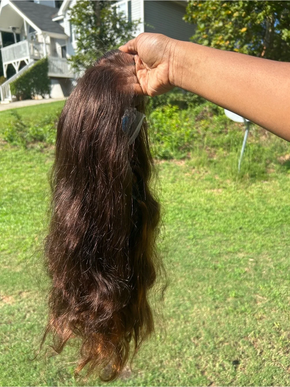 13x6 Highlight Ombre Body Wave Wig 20 Inch Dark Brown #2P430